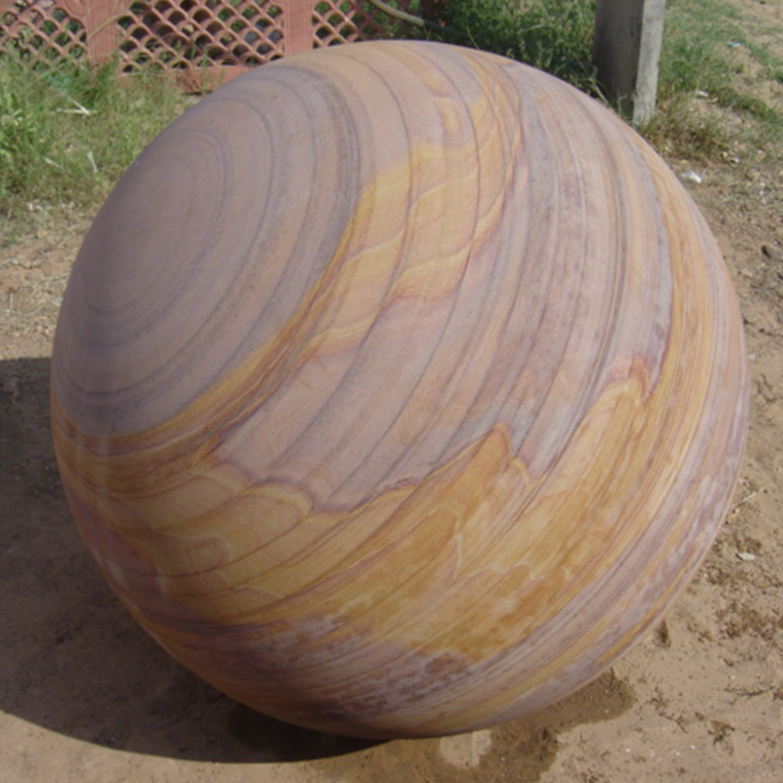 Rainbow-Sandstone-Ball-Honed
